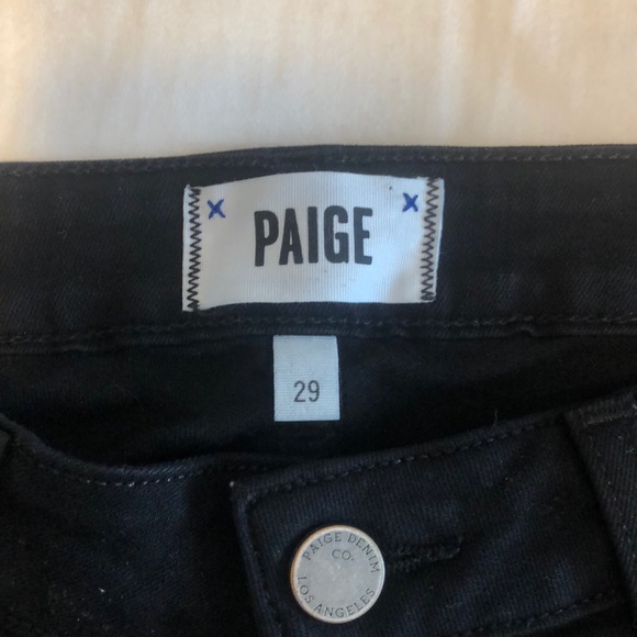 Paige Mid Rise Verdugo Ultra Skinny Black Jeans 29 - Picture 5 of 8
